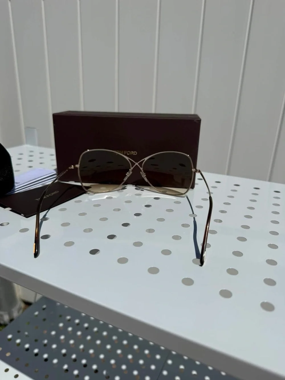 Tom Ford Women's Collette Brown Gradient Aviator Sunglasses NEW
